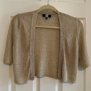 Saks Fifth Avenue cropped sequin sweater